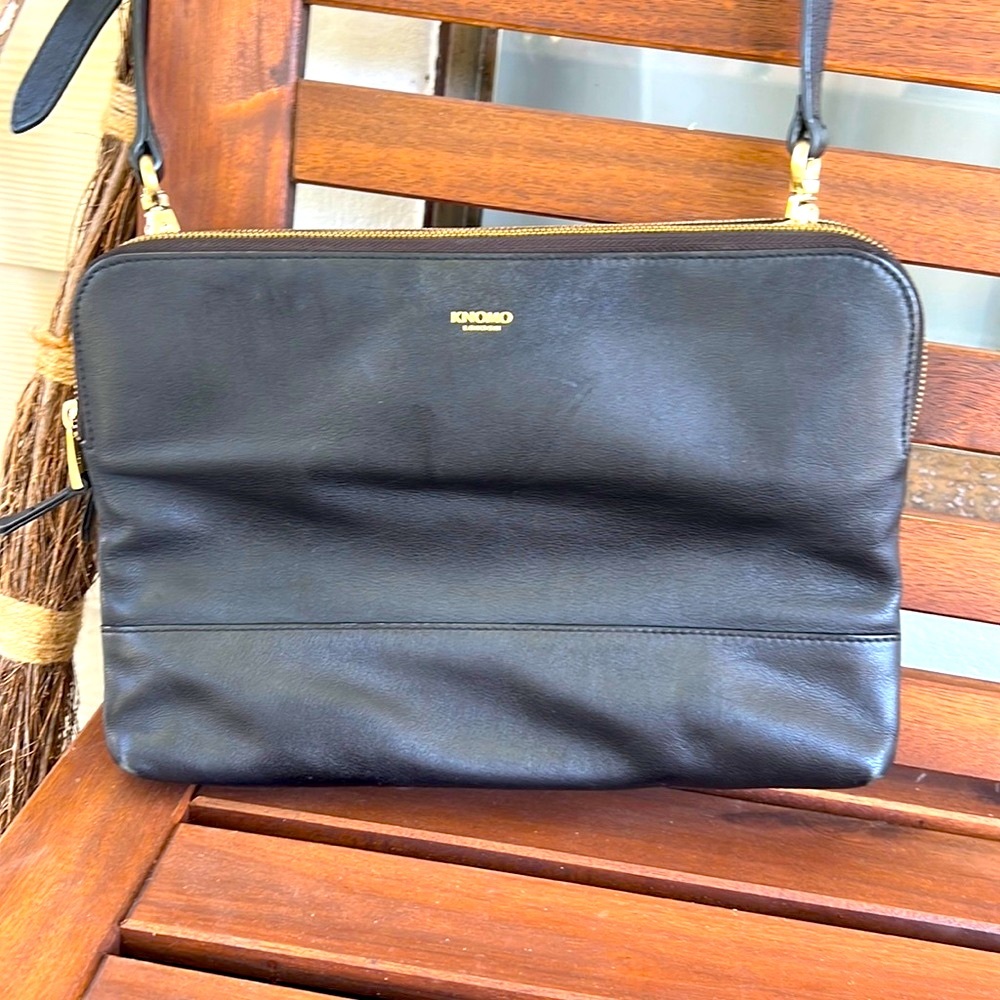 Knomo London DAVIES Crossbody Bag BLACK EUC perfect city or travel bag! 😍
